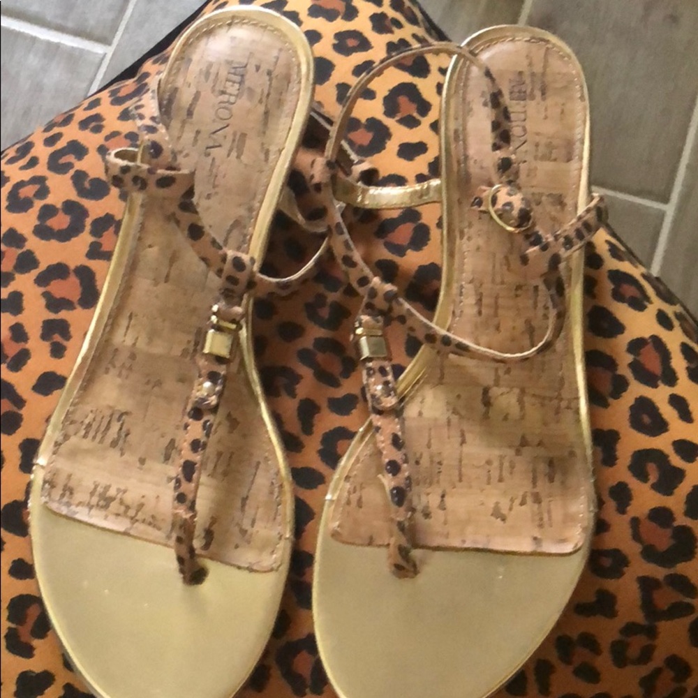 Leopard print sandals